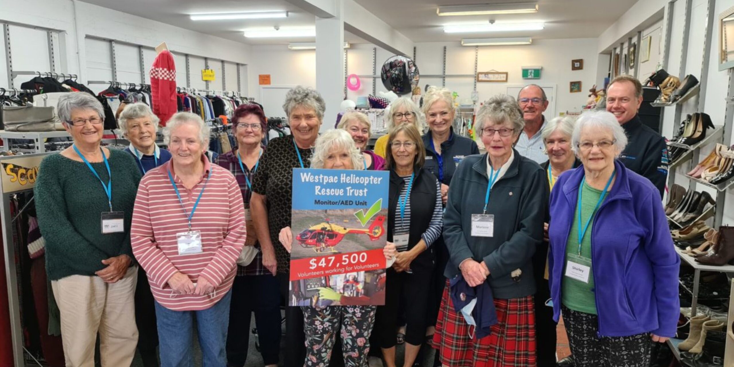 Kaikoura op shop staff with their donation