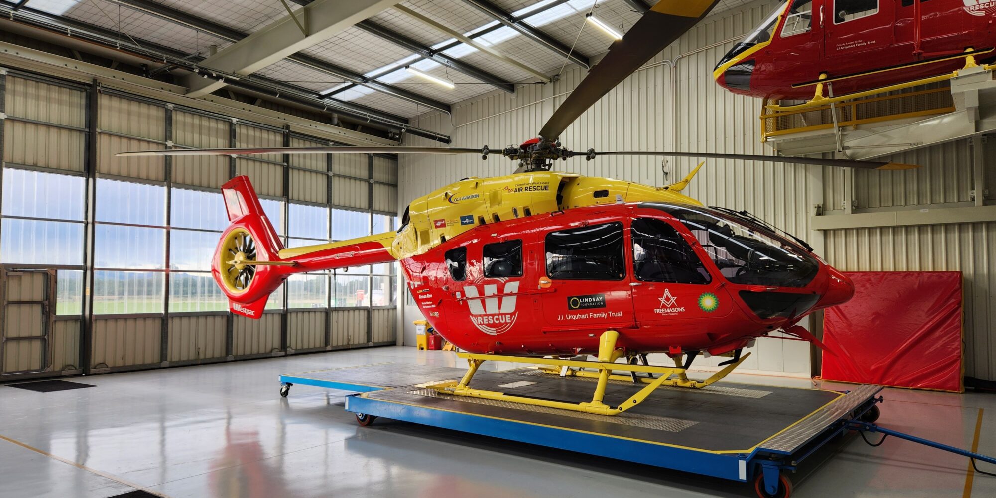 Rescue Helicopter in the hangar