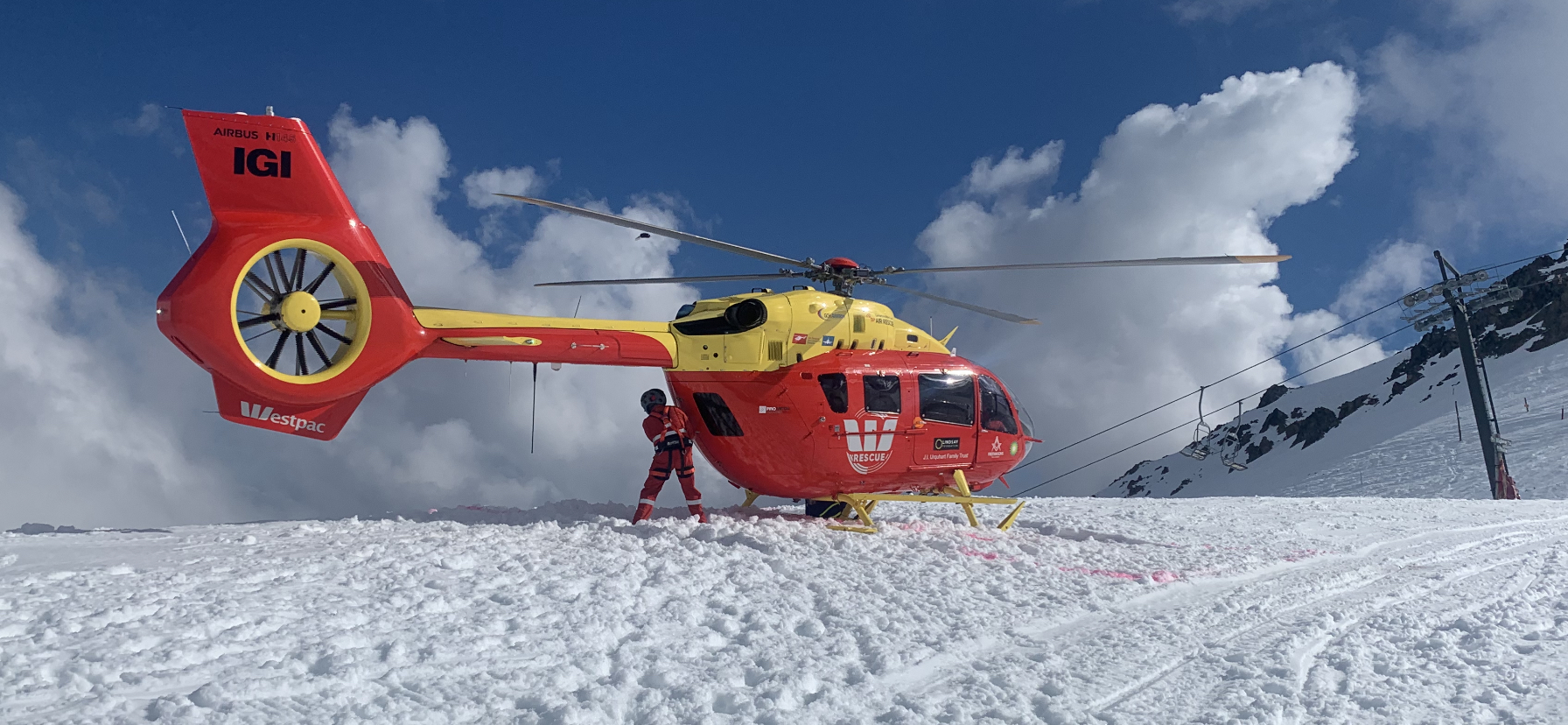 H145 landed at Mt Hutt ski field