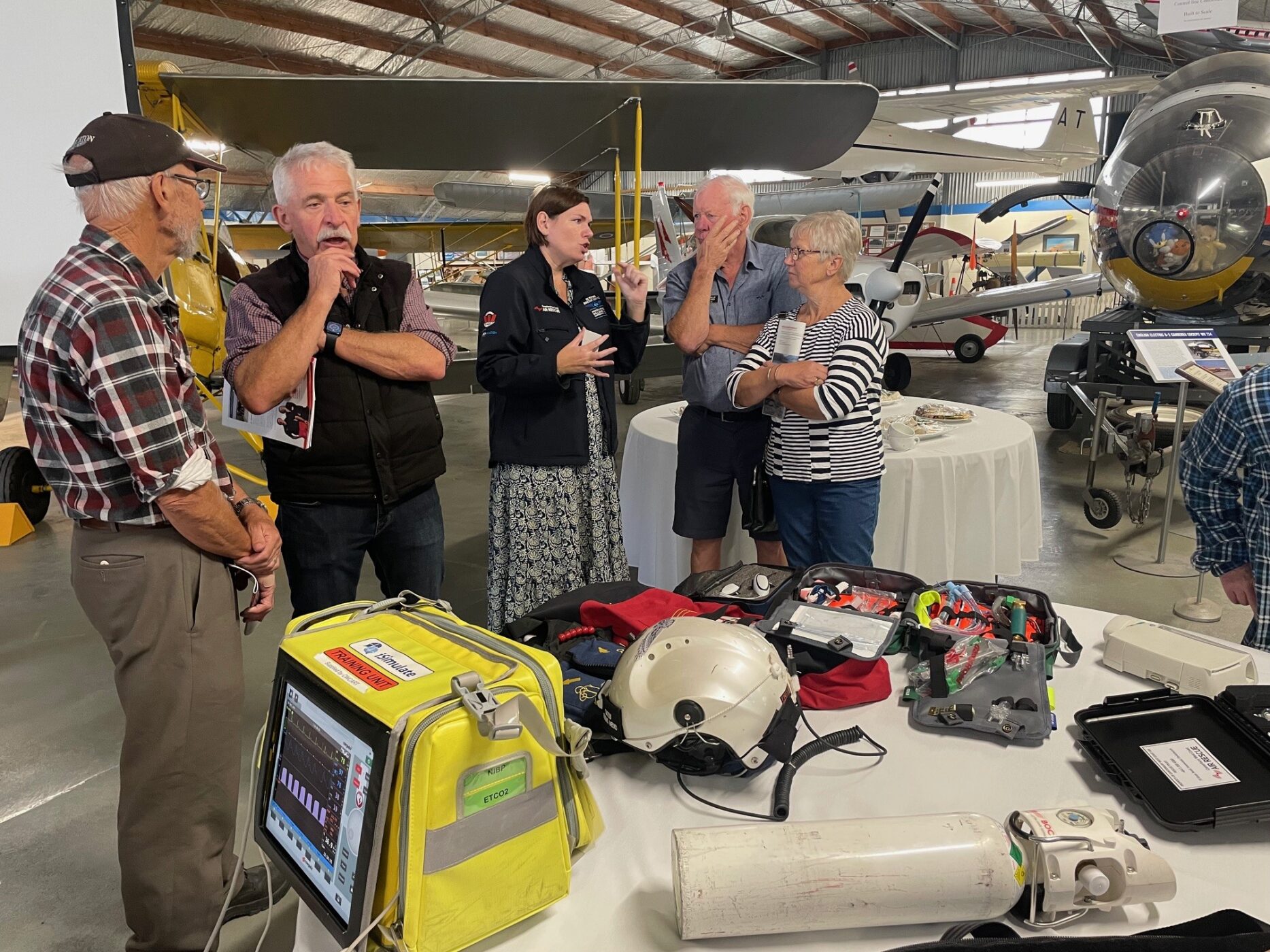 Kathryn and donors with equipment
