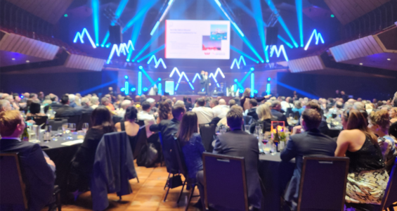 People at tables at the Gala Dinner
