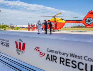 The launch of the H145 rescue helicopter