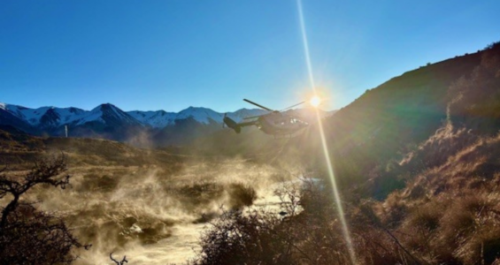 Les Bouterey waiting to be rescued