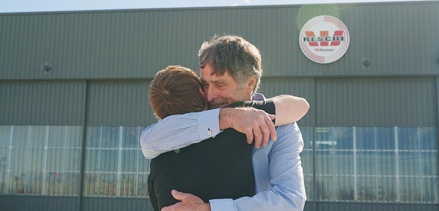 Rob and Kath hugging