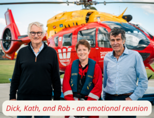 Dick, Kath and Rob reunited at the Air Rescue Base